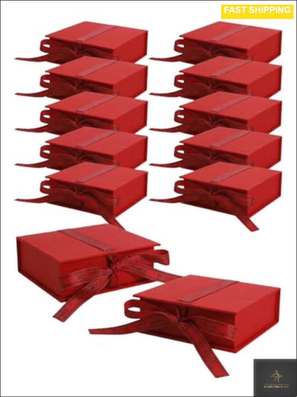 Velvet Lined Jewelry Gift Box Set of 12 with Ribbon Earring Necklace Bracelet